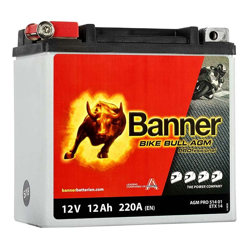 Motorcycle battery BIKE BULL AGM PRO ETX14